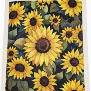 Summer Sunflower Fields Swedish Dishcloth